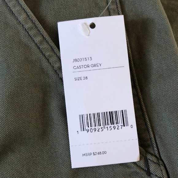 J Brand NWT Cropped Stretch Cotton-blend Twill Skinny Pants in caster green - Picture 6 of 9